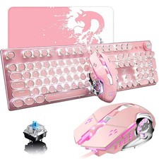 XINMENG X9 Wired Keyboard and Mouse Combo 104-Key Mechanical White LED with Knob picture