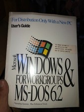 SEALED Microsoft Windows 3.11 Workgroups & MS-DOS 6.2 PC User's Guide COA RARE picture