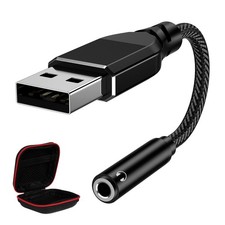 USB to 3.5mm Audio Adapter, External Stereo Sound Card for PC Laptop picture