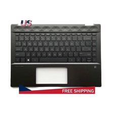 For HP Pavilion X360 14-DH 14T-DH Black Palmrest Backlit Keyboard L53795-001 US picture