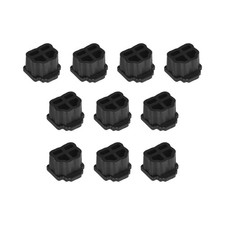 RJ11 Anti Dust Plug Port Dust Silicone Covers Caps Stoppers Black 10pcs picture