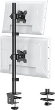 Vertical Dual Monitor Stand, Stacked Monitor Mount for 2 Screen Max 32 inches... picture