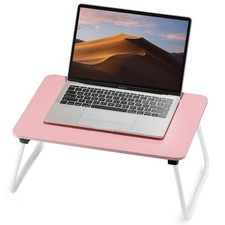 Foldable Pink Laptop Bed Desk Portable Table Lightweight Mini Lap Stand picture