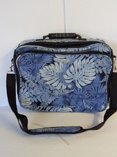 Hawaian Computer bag,Blue Tropical Floral Laptop Briefcase Messenger Bag 17x12 N picture