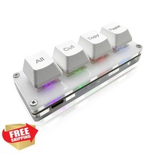 BTXETUEL Mini 4-Key Select-All Cut Copy Paste Macro Pad Ctrl A X C V Shortcut... picture