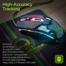 HyperGear 4-in-1 Gaming Kit [Full-Sized RGB Backlit Keyboard, Ergonomic 6-Button picture