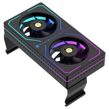 MC2 ARGB RAM Cooler Dual PWM Fans 3200RPM ClipOn Memory Cooler DDR/DDR2/DDR3 picture