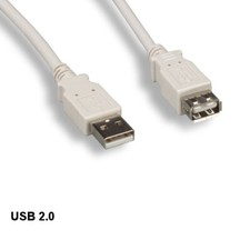 LOT 10pcs Beige 3' USB 2.0 Type A Extension Cable 480Mbps Sync Charge Data picture