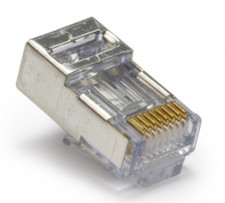 50-Pack EZ-RJ45 Shielded Cat 5e / Cat 6, Internal Ground, Platinum Tools 100020C picture