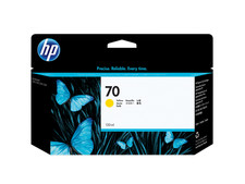 HP 70 130-ml Yellow DesignJet Ink Cartridge, C9454A picture