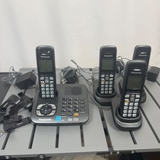 Panasonic KX-TG6441 DECT 6.0 Cordless Phone System 4 Handsets Answering Machine picture