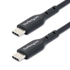 StarTech.com USB-C Charging Cable, 10ft, 60W PD, USB 2.0, TPE Jacket, Black Cord picture