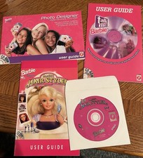 Barbie CD ROM Magic Hair Styler And User Guides picture