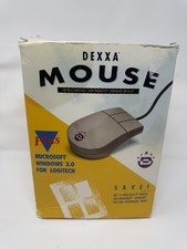 Vintage Dexxa Mouse Microsoft Windows 3.0 for Logitech 5.25 Floppy Disks Box picture