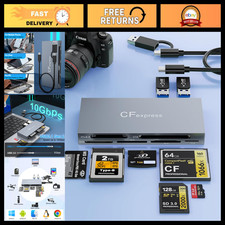8-in-1 USB C/USB A Card Reader, 10Gbps CFexpress Adapter for SD/TF/MS/CF/XD, Com picture