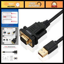 USB to RS232 Serial Adapter, FTDI Chip, 6ft USB 2.0 to DB9 Cable for Windows & M picture