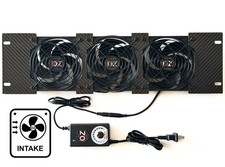 3U Rackmount Cooling Intake Fan Panel Quiet High-Airflow 19
