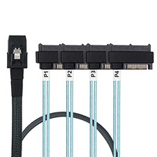 Internal Mini SAS SFF8087 36 Pin To 4X SAS 29Pin SFF8482 Cable SATA 1.6 Ft picture