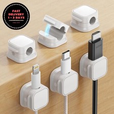 6 clips magnéticos para cables, soporte para cables, gestión de cables. picture