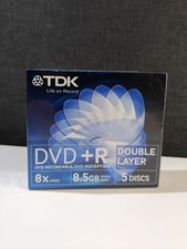 TDK DVD+R Double Layer 8.5GB 8x Speed Brand New Sealed Blank Discs picture