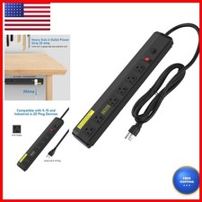 CCCEI CC20A-06-01 20A Power Strip Surge Protector 6 Outlet 6FT 12 Gauge Metal picture