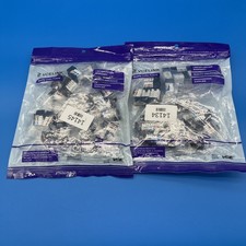 Everest 90° RJ45 Cat6 Keystone Jacks 50-Pack White Slim Profile easyJACK picture