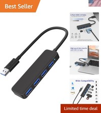 Ultra Slim 4-Port USB 3.0 Hub - Expand Your Devices' Connectivity Effortlessly picture