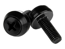 StarTechcom 50PKG M6 Mounting Screws Rack Accessories CABSCREWSM6B picture