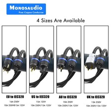 Monosaudio Multplex OFC Power Cord Cable HIFI Extension EMC Shield Power Cable picture