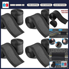 Carpet Cord Cover Cable Protector for Office Floors - 19.69ft, Black, Pack of 4 picture