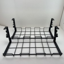 Under Desk Cable Management Tray, No Drill Steel Desk Cable Organizers (2 Pack) picture