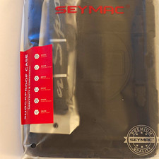 SEYMAC Shockproof Rugged Case for Samsung Galaxy Tab, Black, Rotating Stand picture