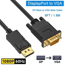 Display Port to VGA Cable Adapter Converter Video HDTV PC Monitor Desktop Laptop picture