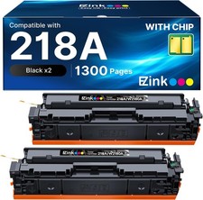 218A Black Toner Cartridges E-Z Ink CHIP Compatible With Epson EZInk 2-Pack picture