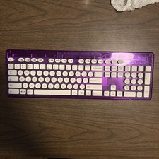 Rock Candy Wireless Keyboard 904-005 Translucent Purple Clear Plastic UNTESTED picture