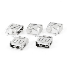 5 Pcs USB Type A Female Side Insert DIP 90 Degree 4-Pin Jack Socket picture