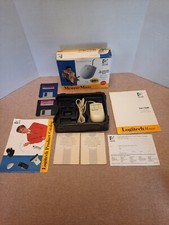 1994 #1183 Logitech Mouseman Wired Mouse In Box Wires Manual Install Disc picture