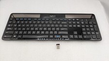 Logitech K750 Wireless Solar Keyboard -w/ Dongle Included -Black Free S/H picture