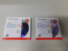2 Memorex Mini DVD-R 4X 2.8 GB 60Min NEW Double Sided Double Capacity picture