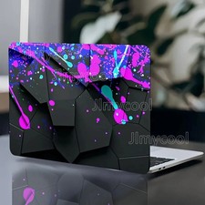 2 Pack Purple Paint Pattern Laptop Art Decal Case Universal Laptop Skin Sticker picture
