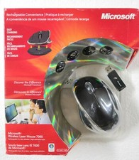 Microsoft 2.4GHz Wireless Rechargeable Laser Mouse 7000 Black picture