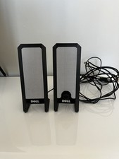 Genuine Dell (A225) Small USB Wired Computer Speakers w/ Volume Knob TESTED picture