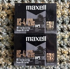 2 Maxell HS-4/120S 4mm Data Cartridges 200110 4GB Native 8GB Compressed DDS2 picture