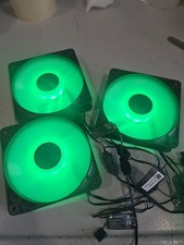 3 X Corsair  RGB  Black 120mm (Missing Screws)  picture