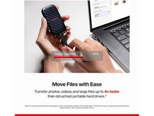 Sandisk 500GB Portable Drive, Up to 600MB/s Read Speeds - Black External Drive, picture
