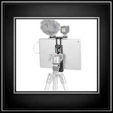 Metal Tripod Mount Adapter for iPad, 2 Cold Shoe Holders, Photography Accessory picture