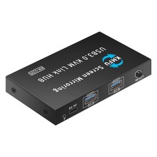 Plugs And Play USB3.0 Keyboards Mouse KVM Switcher Metal For Efficient Workflows picture