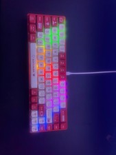Multi-color rgb, red and white wired keyboard picture