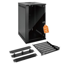 12U 10 inch Rack Wall Mount Network Cabinet Set 12.3W x 13D x 22.3H- Load picture