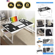 Laptop Bed Table, Laptop Desk for Bed, Foldable Laptop Bed Desk with USB Char... picture